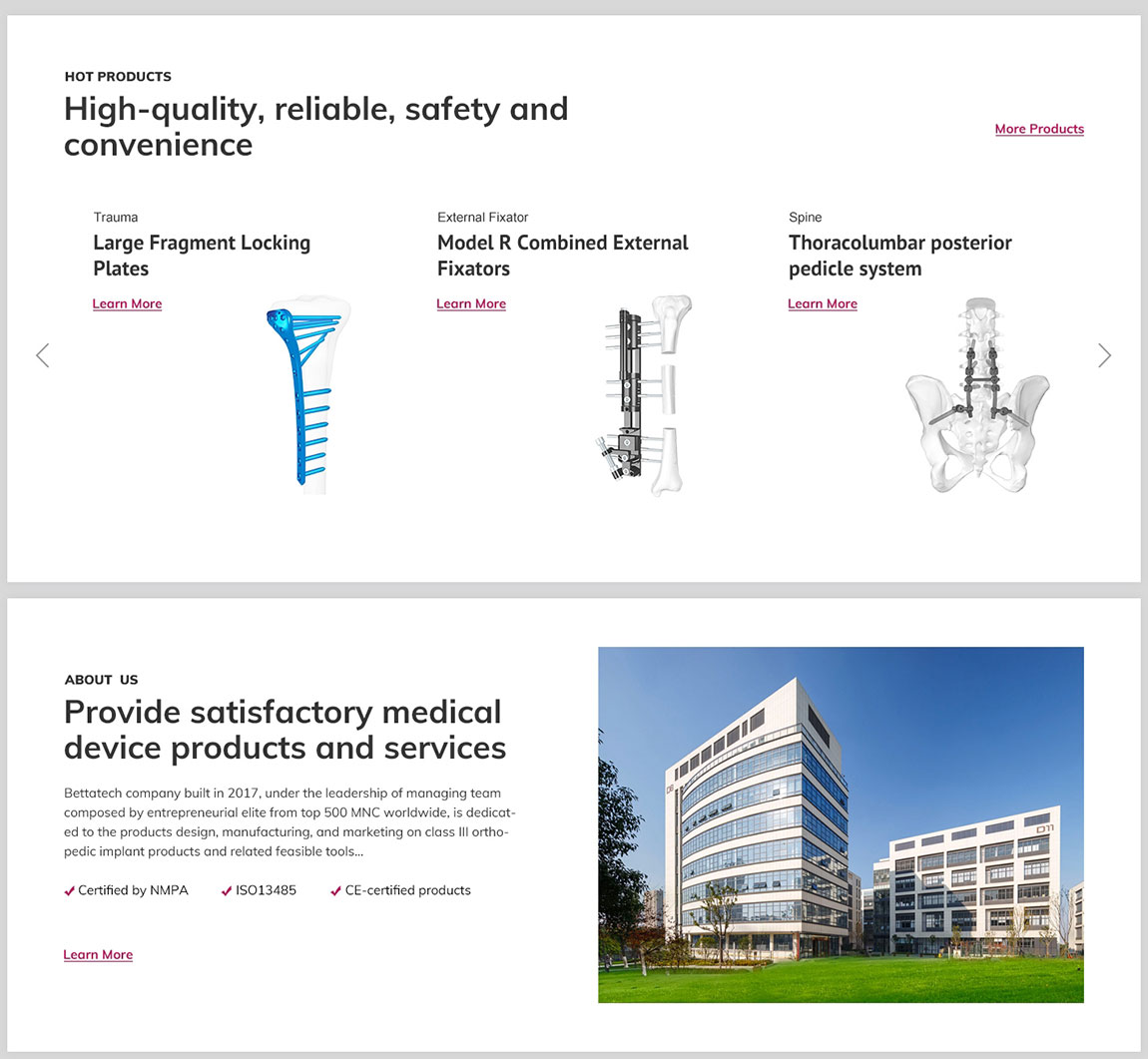 醫(yī)療器械外貿(mào)網(wǎng)站設(shè)計效果圖 醫(yī)療器械外貿(mào)網(wǎng)站設(shè)計效果圖