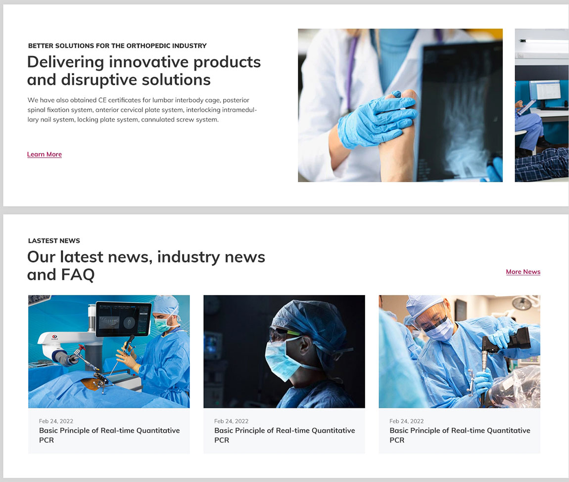 醫(yī)療器械外貿(mào)網(wǎng)站設(shè)計效果圖 醫(yī)療器械外貿(mào)網(wǎng)站設(shè)計效果圖